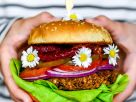 BBQ Black Bean Burger with Pickled Beets recipe
